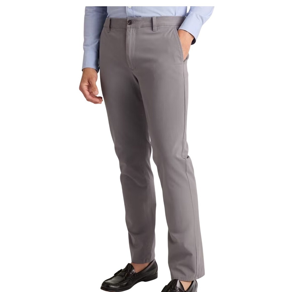NWOT Bonobos‎ Tailored Pants Flat Front Casual Dress Chinos Mens 35x34 Gray